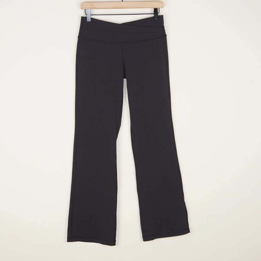 Lululemon Black Astro Flare Leg Yoga Athletic Pants Womens Sz 8